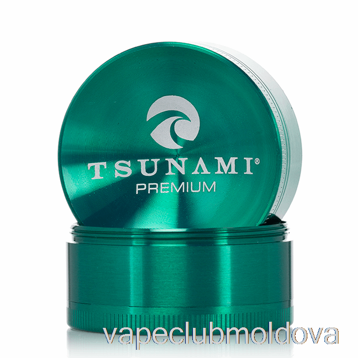 Kit Vape Pod Tsunami 1,9 Inch 4 Piese Râșniță Superioară înfundată Verde (50 Mm)